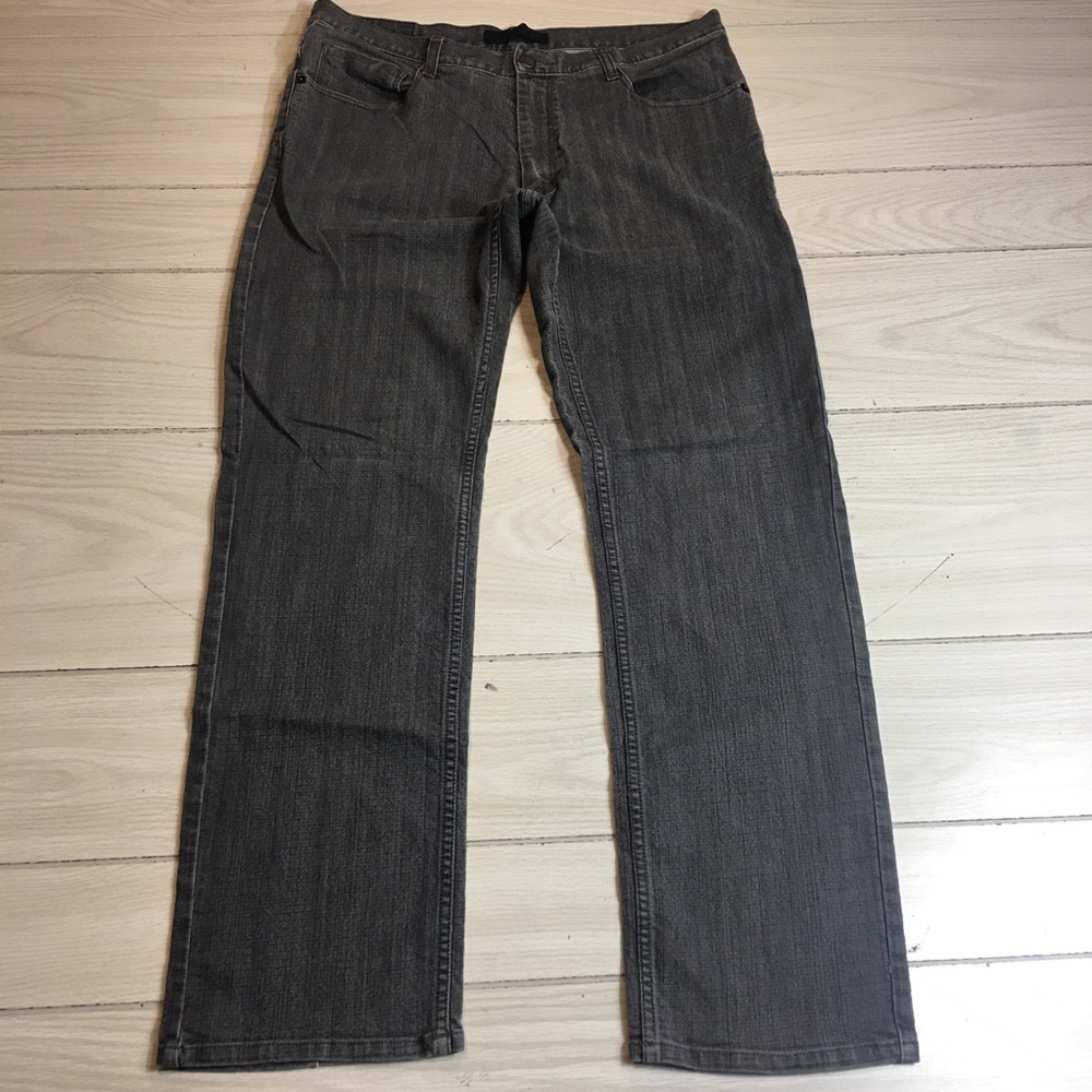 Mondo Di Marco Mens Jeans 34x32 Gray Denim Straight Flap Pockets